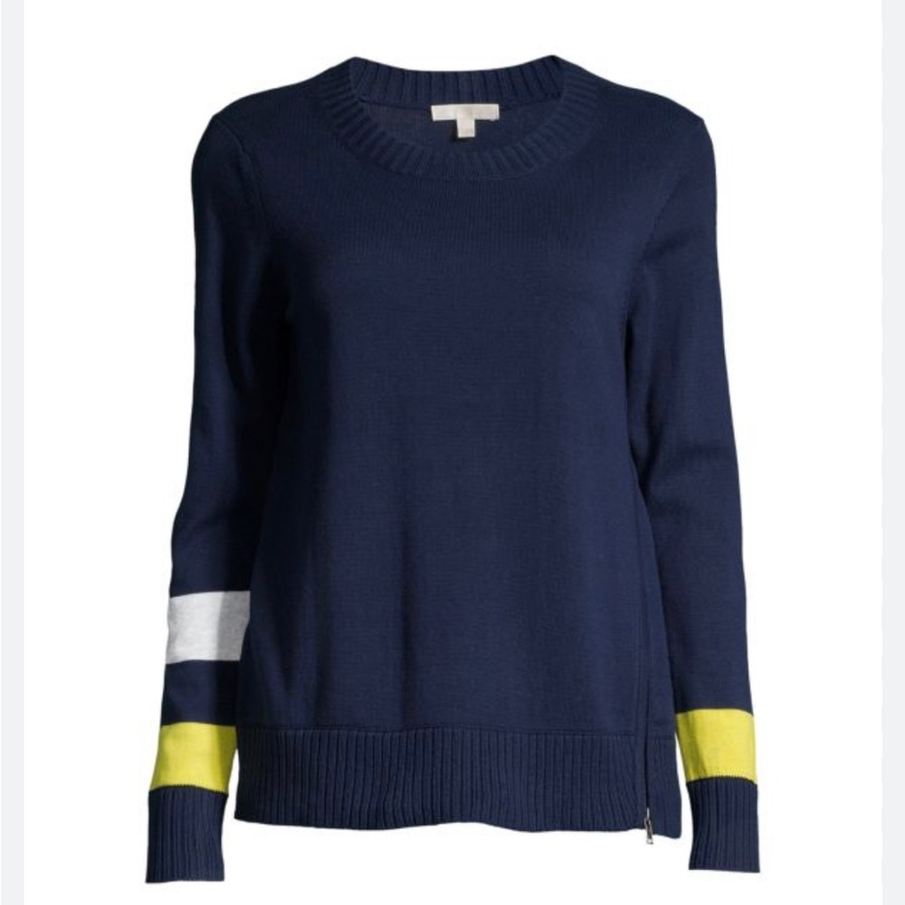 Lisa Todd. Sneak Attack Sweater. Navy. Size Large